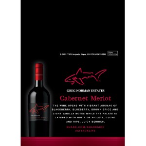 
        
        Greg Norman Shelf Talker Cabernet Merlot        
      