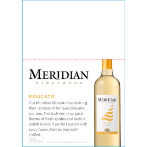 
        
        Meridian Shelf Talker - Moscato        
      