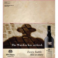 19 Crimes "The Warden has arrived" Shelf Talker 