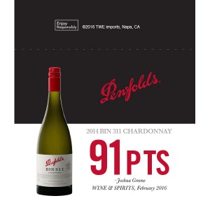 
        
        Penfolds Accolade Shelf Talker - 2014 Bin 311 Chardonnay, 91 pts, Wine and Spirits 02/2016        
      