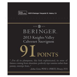 
        
        Beringer Accolade Shelf Talker - 2013 Knights Valley Cabernet Sauvignon, 91 pts Wine & Spirits 02/2016        
      