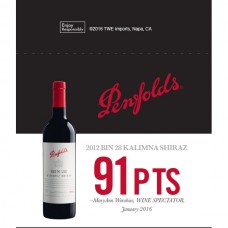 Penfolds Accolade Shelf Talker - 2012 Bin 28 Kalimna Shiraz, 91 pts, Wine Spectator 01/2016