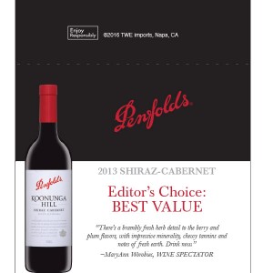 
        
        Penfolds Accolade Shelf Talker - 2013 Koonunga Hill Shiraz Cabernet, Best Value Wine Spectator        
      