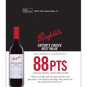 
        
        Penfolds Accolade Shelf Talker - 2013 Koonunga Hill Shiraz Cabernet, Best Value 88 pts Wine Spectator        
      