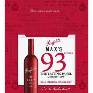 
        
        Penfolds Max's Accolade Shelf Talker, 93 Points The Tasting Panel 2015 Shiraz Cab        
      