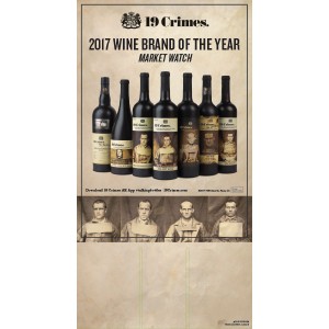 
        
        19 Crimes "2017 Wine Brand of the Year" Market Watch 12x22.5 Case Card        
      