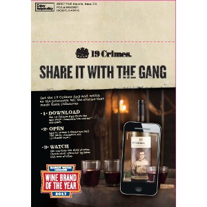 
        
        19 Crimes "Share it with the Gang" AR App Promo Shelf Talker         
      