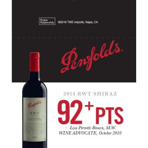 
        
        Penfolds 2014 RWT Shiraz, 92+pts Shelf Talker         
      