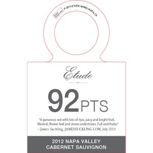 
        
        Etude Accolade Necker - 2012 Napa Valley Cabernet Sauvignon, 92 points, JamesSuckling.com, July 2015        
      