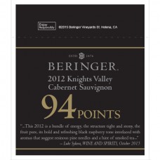 Beringer Accolade Shelf Talker - 2012 Knights Valley Cabernet Sauvignon, 94 pts, Wine and Spirits, October 2015