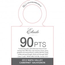 Etude Accolade Necker - 2012 Napa Valley Cabernet Sauvignon, 90 points, Wine Spectator, October 2015