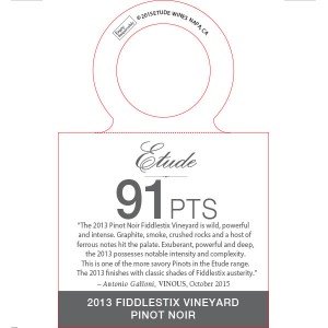 
        
        Etude Accolade Necker - 2013 Fiddlestix Vineyard Pinot Noir, 91 points, Vinous, October 2015        
      