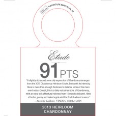 Etude Accolade Necker - 2013 Heirloom Chardonnay 91 points, Vinous, October 2015