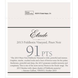 
        
        Etude Accolade Shelf Talker - 2013 Fiddlestix Pinot Noir, 91 points, VINOUS, October 2015        
      