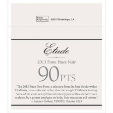 Etude Accolade Shelf Talker - 2013 Forte Pinot Noir, 90 points, VINOUS, October 2015