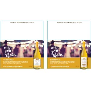 
        
        Beringer Main & Vine "See You There" Double-Sided Varietal Shelf Talker         
      