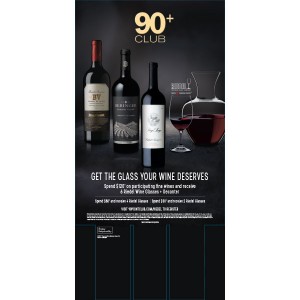 
        
        90+ Club Riedel Glasses and Decanter 12x18 Mini Case Card - Expiration 12/31/17         
      