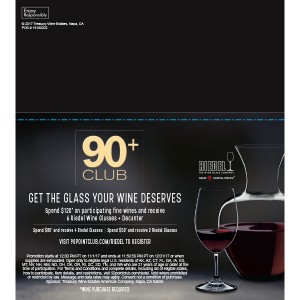 
        
        90+ Club Riedel Glasses and Decanter Shelf Talker - Expiration 12/31/17          
      