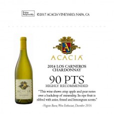 Acacia Los Carneros 90pts Wine Enthusiast Accolade Shelf Talker