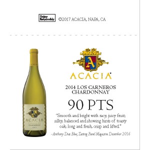 
        
        Acacia Los Carneros 90pts Accolade Shelf Talker        
      