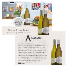 A by Acacia "Discover the New Look" Unoaked Chardonnay Wine Card 