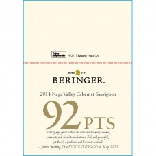 Beringer 2014 Napa Valley Cabernet Sauvignon 92pts Shelf Talker