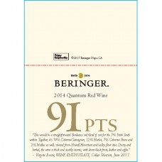 Beringer 2014 Quantum Red Wine 91pts Shelf Talker