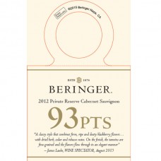 Beringer Accolade Necker - 2012 Private Reserve Cabernet Sauvignon, Wine Spectator August 2015