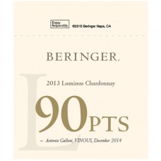 Beringer Accolade Shelf Talker: 2013 Luminous Chardonnay, 90 Points Vinous Dec. 2014