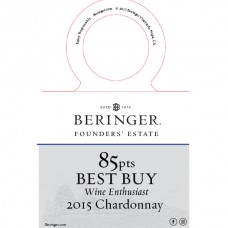 Beringer Founders' Estate 2015 Chardonnay 85pts Best Buy Wine Enthusiast Accolade Necker
