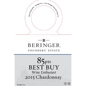 
        
        Beringer Founders' Estate 2015 Chardonnay 85pts Best Buy Wine Enthusiast Accolade Necker        
      