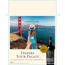 Beringer Knights Valley Cabernet Sauvignon Case Stack Card, "Inspire Your Palate"