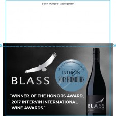 Blass Red Blend "Winner of the Honors Award, 2017 Intervin International Wine Awards" Shelf Talker 4.5x5
