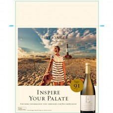 Beringer Luminous Chardonnay Case Stack Card, "Inspire Your Palate"