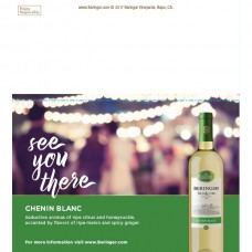 Beringer Main & Vine "See You There" Chenin Blanc Shelf Talker 