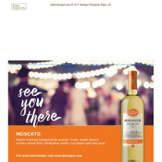 Beringer Main & Vine "See You There" Moscato Shelf Talker 