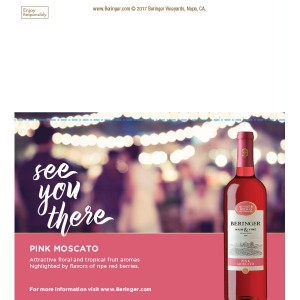 
        
        Beringer Main & Vine "See You There" Pink Moscato Shelf Talker         
      