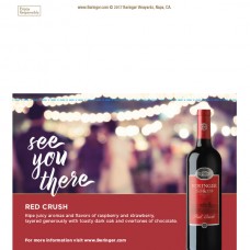 Beringer Main & Vine "See You There" Red Crush Shelf Talker 