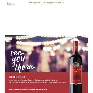 
        
        Beringer Main & Vine "See You There" Red Crush Shelf Talker         
      