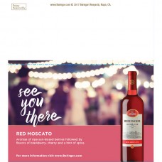 Beringer Main & Vine "See You There" Red Moscato Shelf Talker 
