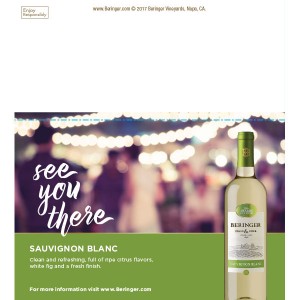 
        
        Beringer Main & Vine "See You There" Sauvignon Blanc Shelf Talker         
      