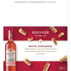 Beringer Main & Vine White Zinfandel Uncork & Win Shelf Talker - Expiration 06/30/18 