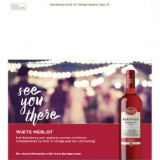 Beringer Main & Vine "See You There" White Merlot Shelf Talker 