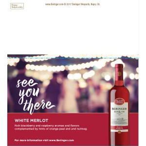 
        
        Beringer Main & Vine "See You There" White Merlot Shelf Talker         
      