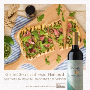 
        
        BV Coastal F18 Winter "Grilled Steak and Pesto Flatbread" Cabernet Sauvignon 2-Sided 5.5"x5.5" Recipe Card        
      
