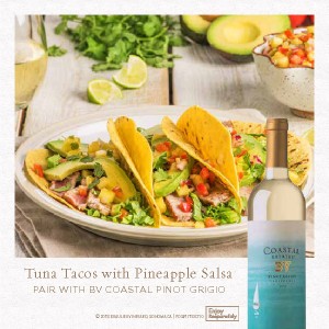 
        
        BV Coastal F18 Winter "Tuna Tacos with Pineapple Salsa" Pinto Grigio  2-Sided 5.5"x5.5" Recipe Card        
      