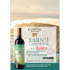BV Coastal Estates "Earn $1 Cash Back with Ibotta" Shelf Talker Valid 01/01/18 - 01/31/18