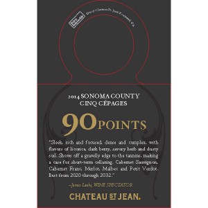 
        
        Chateau St. Jean Accolade Necker - 2014 Sonoma County Cinq Cépages, 90pts Wine Spectator         
      