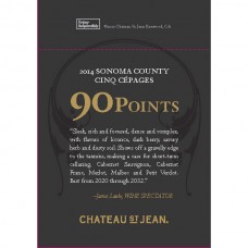 Chateau St. Jean F18 Accolade Shelf Talker - 2014 Sonoma County Cinq Cépages, 90pts Wine Spectator