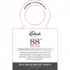 Etude Accolade Necker - 2014 Grace Benoist Ranch Pinot Noir, 88pts, Wine Advocate Dec. 2016